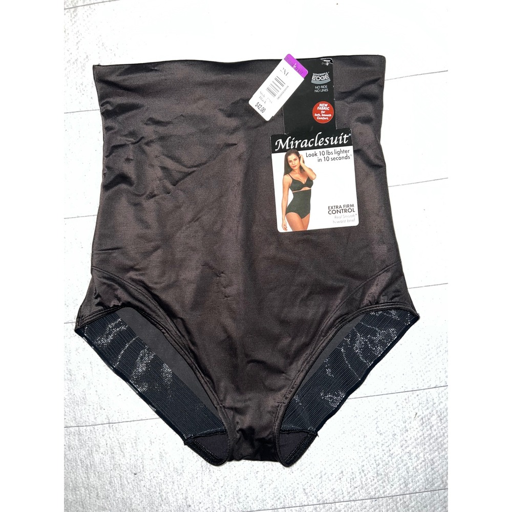 Miraclesuit Extra Firm Control Real Smooth Hi-Waist Brief Black 2XL 2755 NWT - Picture 2 of 7
